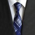 CRAVATE Homme - Cravate business en tissu jacquard style 15 - bleu NS™-0