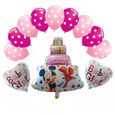 Mc1932 13 Pieces Ensemble Bebe Garcon Ou Fille Anniversaire Ballons Enfants Joyeux Anniversaire Mickey Minnie Gateau Feuille Ballo Achat Vente Ballon Decoratif Cdiscount
