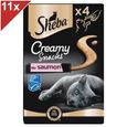 SHEBA Creamy Snacks 44 sticks au saumon friandise crémeuse pour chat 12g (11x4)-0