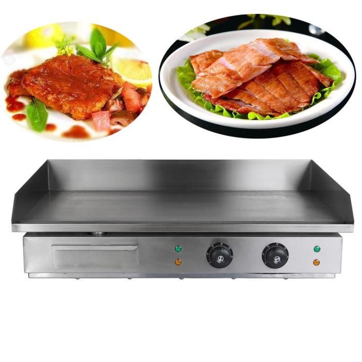 4400w 73 X 37 cm Plancha électrique Chop Plate Commercial Countertop BBQ cuisine 