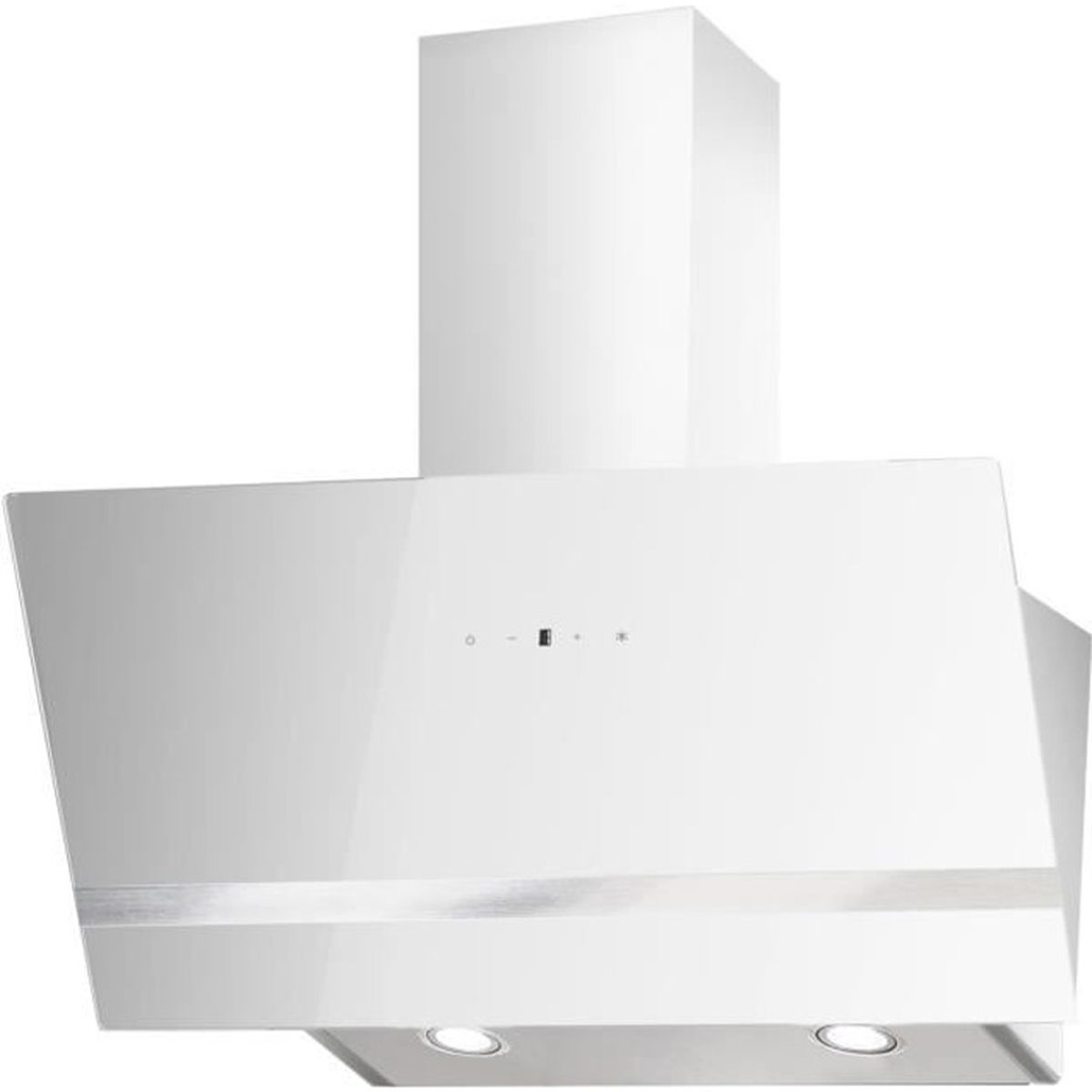 Hotte Aspirante Pkm S21 90awty 90 Cm Verre Blanc Et Acier Inoxydable Achat Vente Hotte Cdiscount