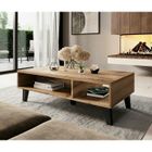 Table basse - BB LOISIR - NORDIS - Chêne Wotan - anthracite - design moderne