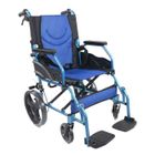 MOBICLINIC SPANISH LEADING COMPANY SINCE 1985 Fauteuil roulant pliable Mobiclinic Pirámide Siège 46 cm Système de freinage Dossier et repose-pieds pliants Bleu