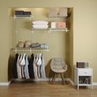 SAMA Dressing crémaillère Étagère mural industriel Modulables Blanc 36 pièces 1,88x1,22M