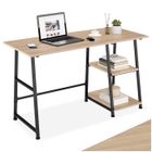 Bureau - TECTAKE - Table de bureau PAISLEY en bois et acier 120 x 50 x 73,5 cm - Bois clair