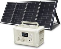 Générateur solaire ALLPOWERS R600 blanc cassé avec panneau solaire monocristallin 200 W, centrale électrique portable