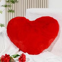 Oreiller Coeur rouge,Coussin en Forme de Coeur, Coussin Décoratif en Peluche, Convient Pour les Salon Chambre lit Chambre d'enfant