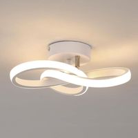 Plafonnier LED Moderne 20W 4500K Lampe de Plafond Blanc pour Chambre Salon Couloir Cuisine - Taille: 25*25*10 cm