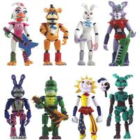 8 pièces/ensemble FNAF  Five Nights at Freddy's, figurines à collectionner, jouets avec articulations mobiles