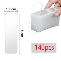 140 Pcs Ruban Adhésif Double Face Multifonctionnel Ruban adhésif extra fort et réutilisable transparent lavable Nano Tape Fixation