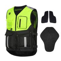 L - vert - Gilet de sécurité réfléchissant pour moto, équipement de protection, veste de travail SCOYCO, Gile