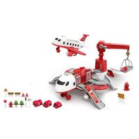 XINGFU-Jouet d'avion rouge transformant jouet de développement intellectuel cadeaux de Noël d'anniversaire et de nouvel an pour enf