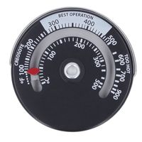 Qiilu thermomètre de four Thermomètre de poêle magnétique 0-500℃ Cadran en alliage d'aluminium Jauge de thermomètre de haute