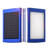 Banque d'énergie solaire super grande capacité 30000 mAh puissance mobile extérieure étanche LED camping lumière