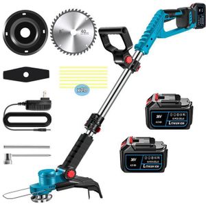 Débroussailleuse électrique Sans Fil Xbzzgmg – Légère, Silencieuse, Avec 2 Batteries Et 4 Lames Pour Entretenir Jardin, Pelouse Et Arbustes