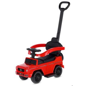 Sun Baby Porteur Mercedes Benz G - Dès 12 Mois - Volant Avec Son, Siège, Roues Plastique, Barre Poussée, Rangement Sous Siège - 25 Kg - Noir