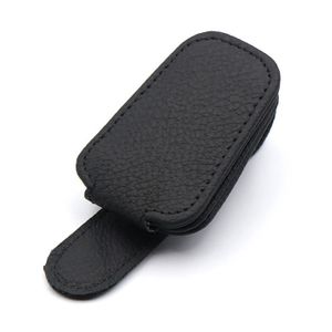Porte-lunettes magnétique pour pare-soleil de voiture en design cuir - Noir  - Acheter sur PhoneLook