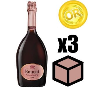 CHAMPAGNE X3 Ruinart Rosé 75 cl Champagne