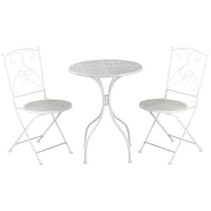 Ensemble table et chaise de jardin Outsunny Ensemble de jardin bistro 3 pièces 2 chai