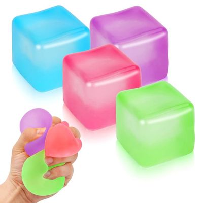 Lot De 4 Cubes Anti-stress Sensoriels Pour Soulager L'anxiété Et Le Stress Cubes A Presser A Remontee Lente 209630534