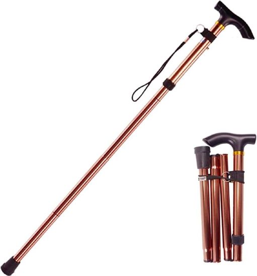 Canne Pliante Pliable Canne De Marche Pliable Léger Durable Réglable