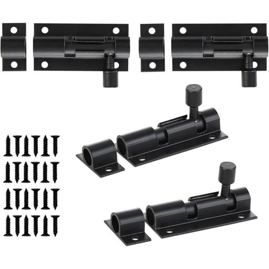 Bloque Porte Lot De 4 Verrous Sécurité Enfants - Pour Portes Coulissantes (3 Positions) - Installation Facile Securite Fenetre Enfant
