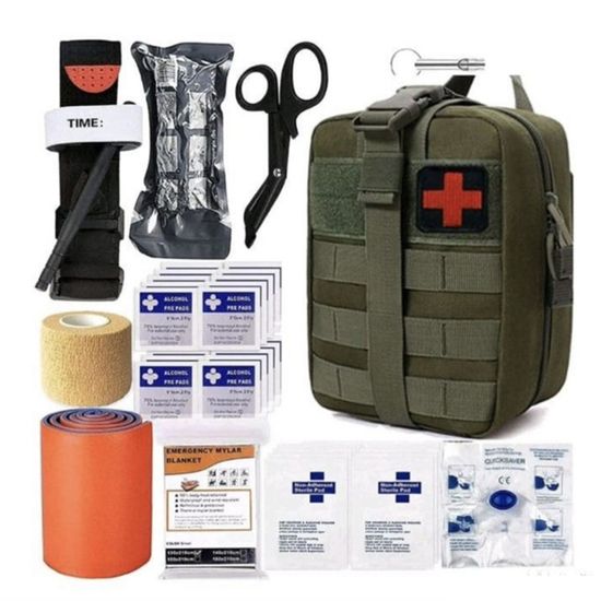Kit de premiers secours tactique ultime pour la survie en plein air - Chine Trousse de premiers soins tactique, trousse d'aventures en plein air