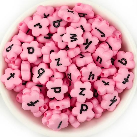 50 Perles Acryliques Fleur Creuses - 2.7 Cm, Multicolores, Pour Bijoux DIY (bracelets, Colliers, Boucles D'oreilles) - 8