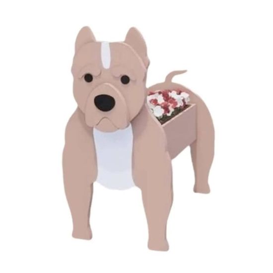 Pot De Fleur En Résine Bouledogue Français - 10,5x4,5x3,5cm - Jardinière Déco Pour Succulentes, Bonsaï - Cadeau Mignon Bureau, Maison