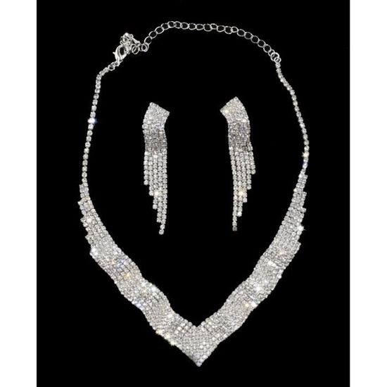 Parure De Bijoux Fantaisie Dorée Pour Mariage Ou Soirée - Occasion (déjà Portée) - Prix Très Attractif