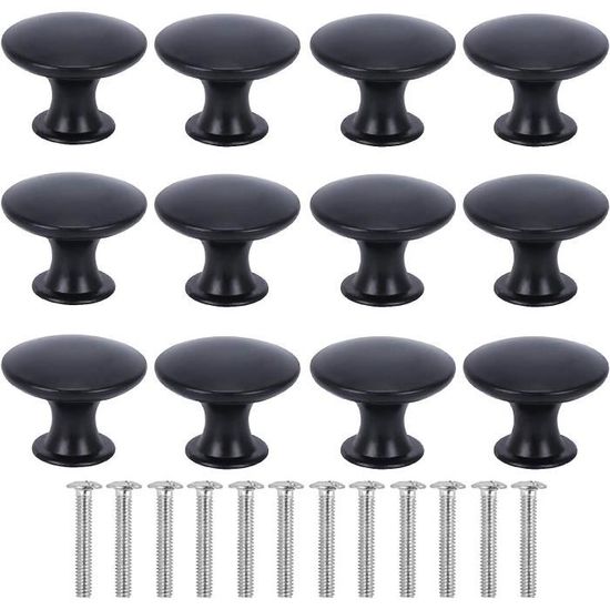 Hammer And Tongs Bouton De Porte De Jante Et De Mortice Ovale - W60 Mm - Noir - Pack De 2