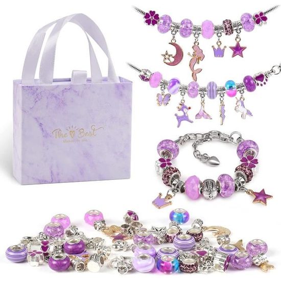 Cadeau Fille Kit Bracelet Fille de Fabrication Bijoux pour Jouet Fille, Creation Bijoux Enfants