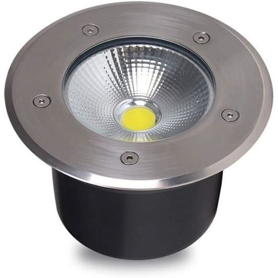 AMDHZ Spot LED Encastrable Extérieur IP68 - Acier Inox 304 - 3W - 12V/24V - Pour Jardin, Allée