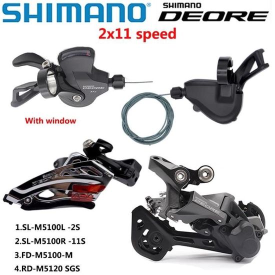 MANETTE DE DÉRAILLEUR ARRIÈRE SHIMANO DEORE 10 VITESSES M4100 ROCKRIDER