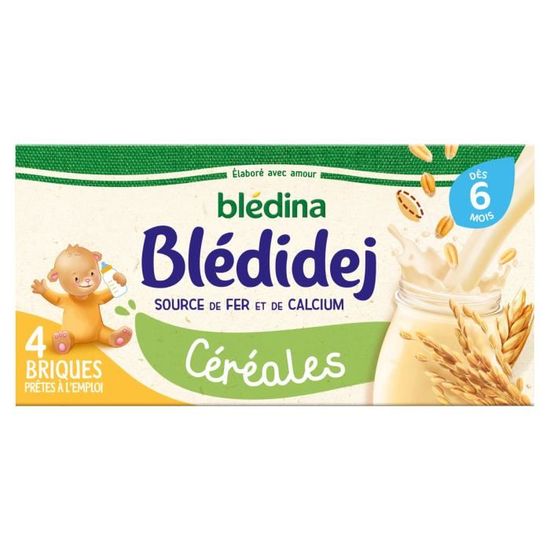 BLEDINA : Blédidej - Céréales lactées biscuité dès 6 mois - chronodrive