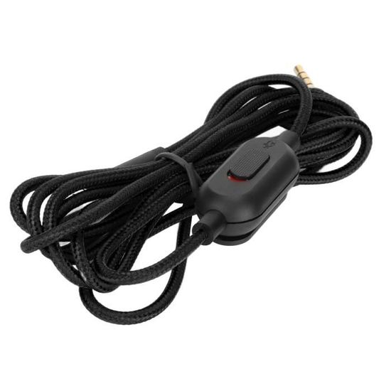 Câble De Remplacement Tressé 2m Avec Contrôle Volume Pour Casque Logitech G Pro, G433, G233