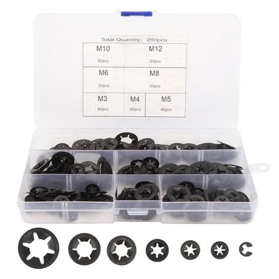 Kit De 100 Rondelles M6x15 à Clips Dentelées - Uxcell - Fixations Auto - Neuves