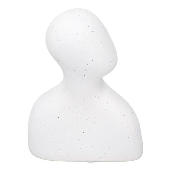 Statue Abstraite En Céramique Blanche Et Argent - Décoration D'Intérieur Moderne Pour Salon, Bureau - 13