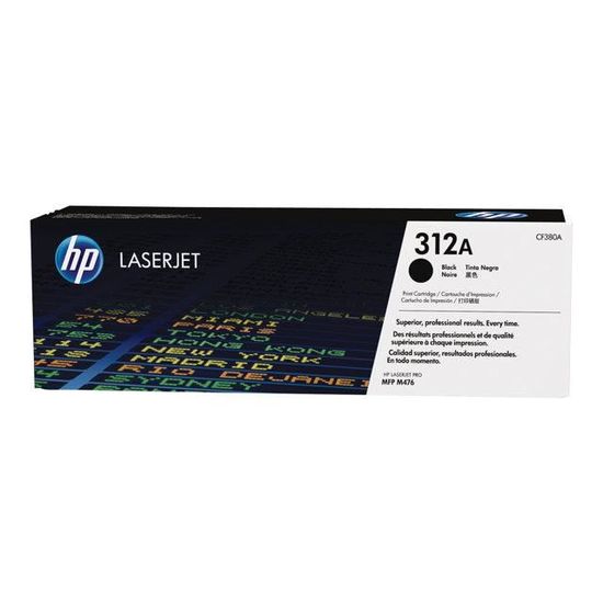 Cartouche de toner noir LaserJet authentique HP 312A pour HP Color LaserJet Pro M476
