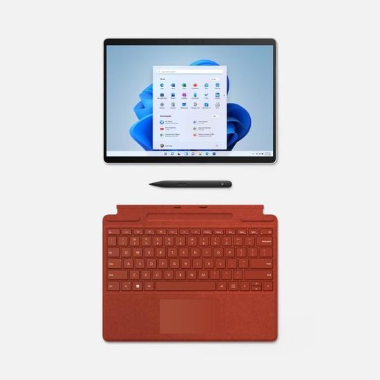 Microsoft Clavier Signature pour Surface Pro - Clavier - avec pavé tactile, accéléromètre, plateau de rangement et de chargement du 