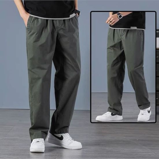 Pantalon cargo pour homme - Pantalon d'été en coton