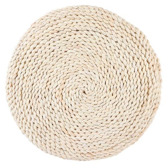 Coussin De Sol Rond En Paille 40cm - Tapis Tatami Méditation, Yoga, Assise Au Sol - 6