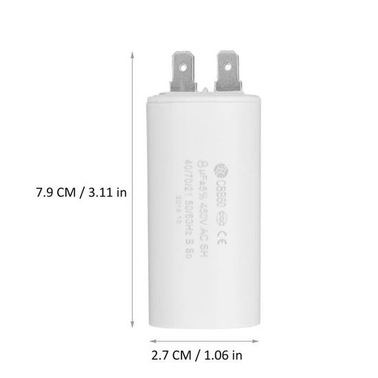 Condensateur CBB60 35µF 450V – Démarrage Moteur Fiable Pour Machine à Laver, Pompe & Climatiseur