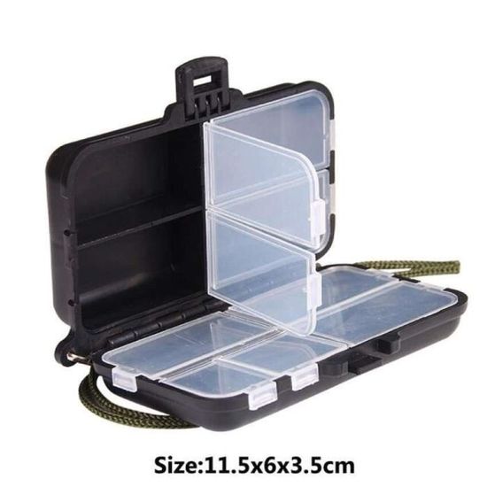Boîte De Pêche Organisatrice à Accessoires | Boîte De Rangement Plastique Noir | Générique | Neuf