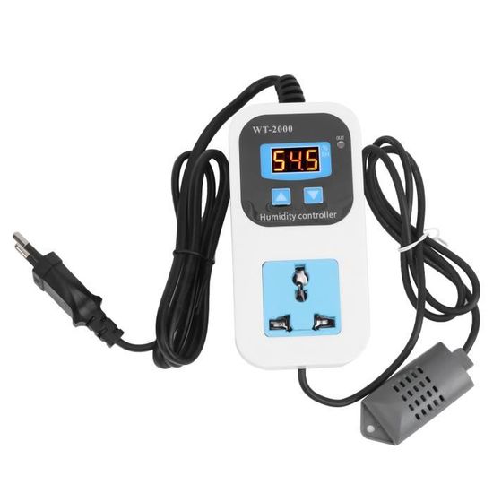 Régulateur D'humidité Avec Prise Et Capteur - Hygrostat Numérique Pour Serre, Terrarium, Déshumidificateur | 16A 230V