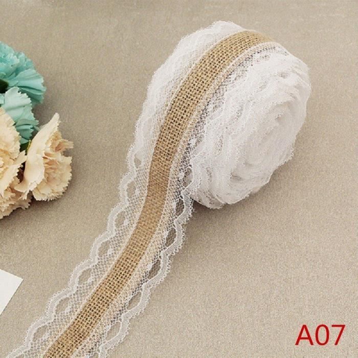 Changan-chemin de Table en dentelle de jute Ruban de toile de jute