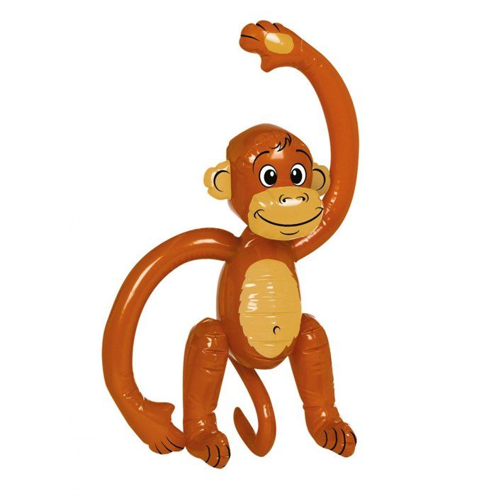 Brun singe espiègle gonflable