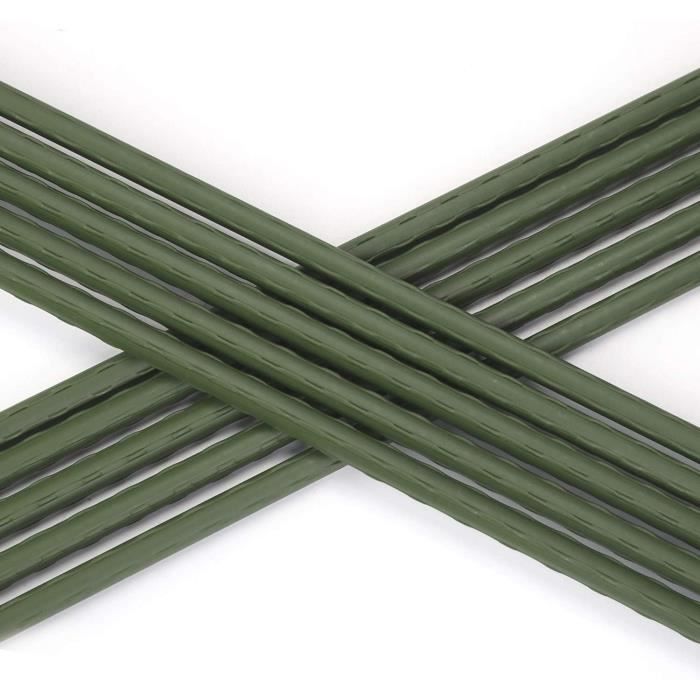 Pack de 10, tuteurs pour plantes, diamètre 10.5mm, Longeur 90cm, Supports de plantes, Tige de soutient pour plantes