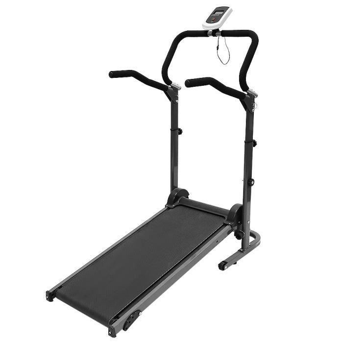 -Mixmest- TAPIS DE COURSE MANUEL NOIR AVEC ECRAN LED