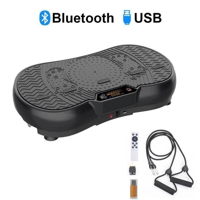 Plateforme vibrante fitness etanche 2 elastiques + haut parleur bluetooth Muscle tout le corps - powerplate vibro sport shaper 4